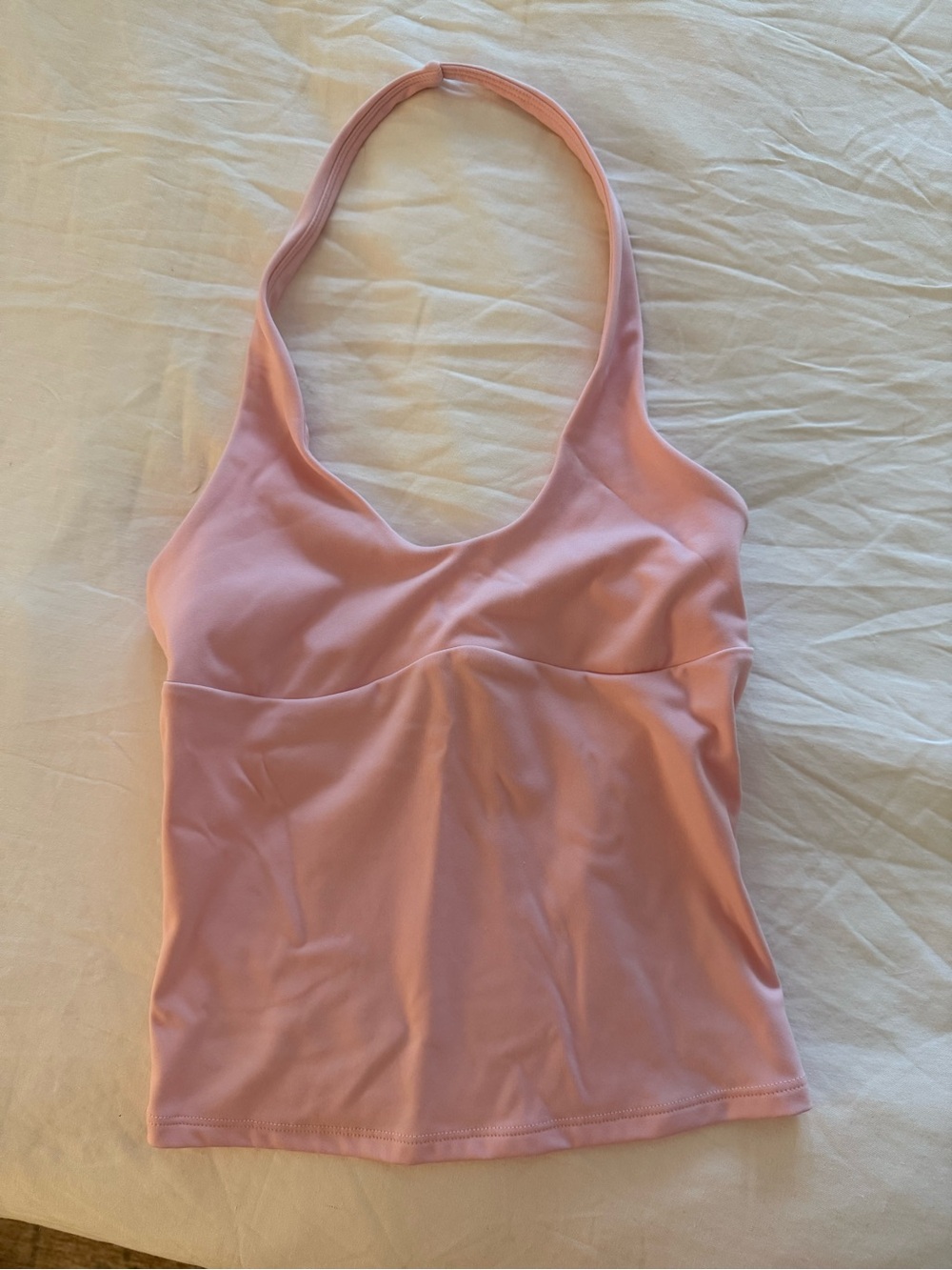 ALO pink marshmallow halter tank